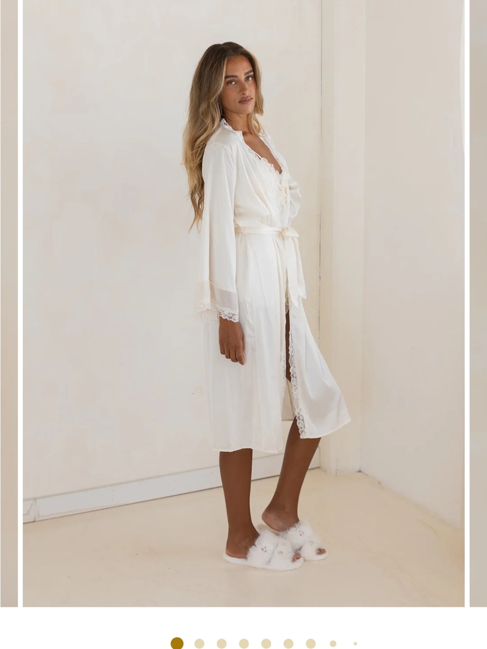 Camilla Robe & Bridal PJ Set - Ivory